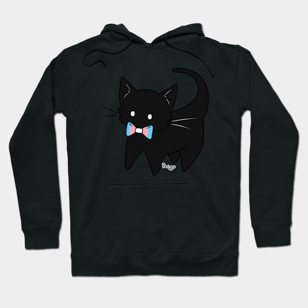 Trans Pride Kitty Hoodie by parigok